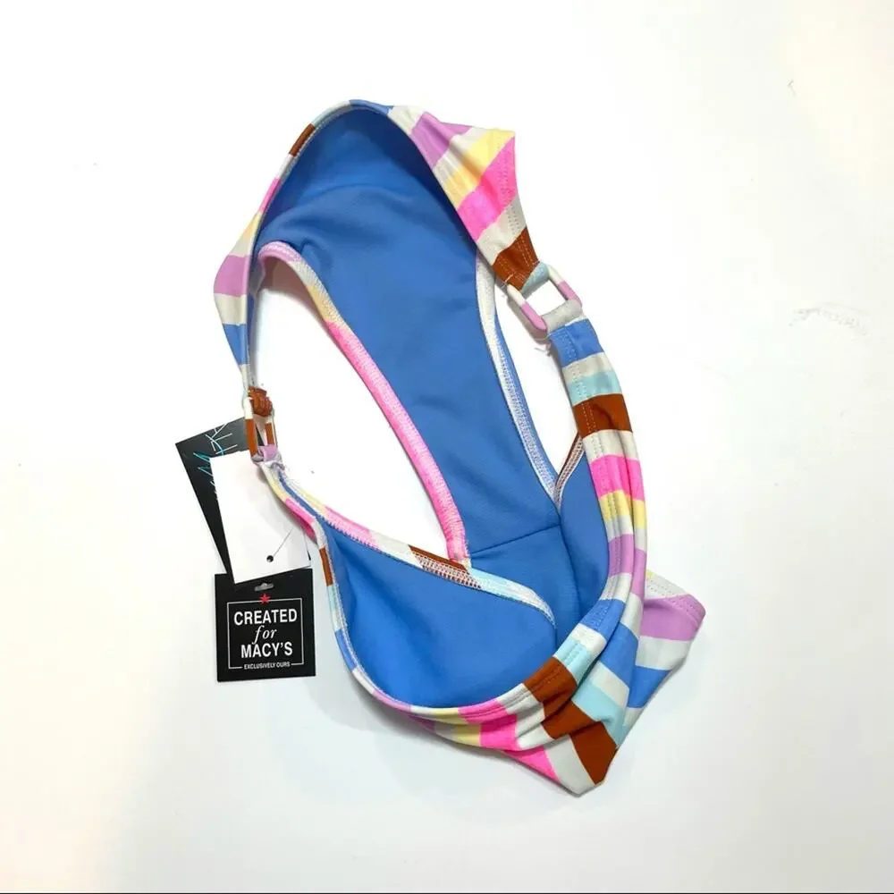 California Waves Stripe hipster bikini swim bottom